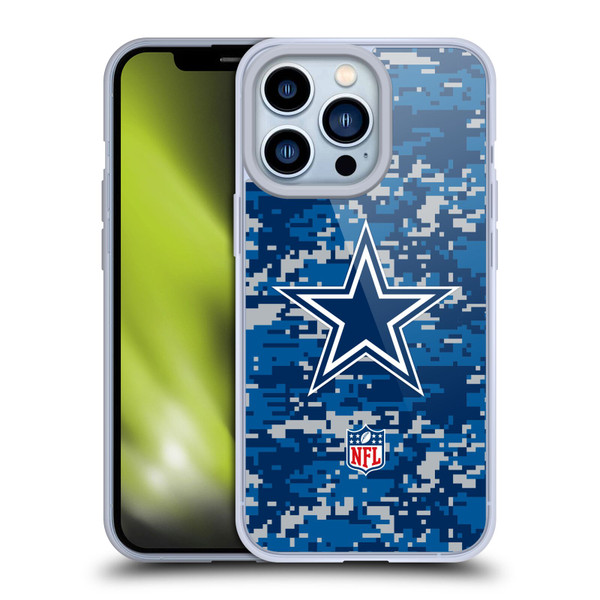 NFL Dallas Cowboys Graphics Digital Camouflage Soft Gel Case for Apple iPhone 13 Pro