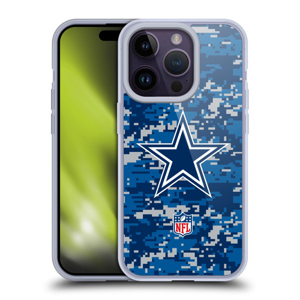 NFL Dallas Cowboys Graphics Digital Camouflage Soft Gel Case for Apple iPhone 14 Pro NFL Dallas Cowboys Graphics Digital Camouflage Soft Gel Case for Apple iPhone 14 Pro