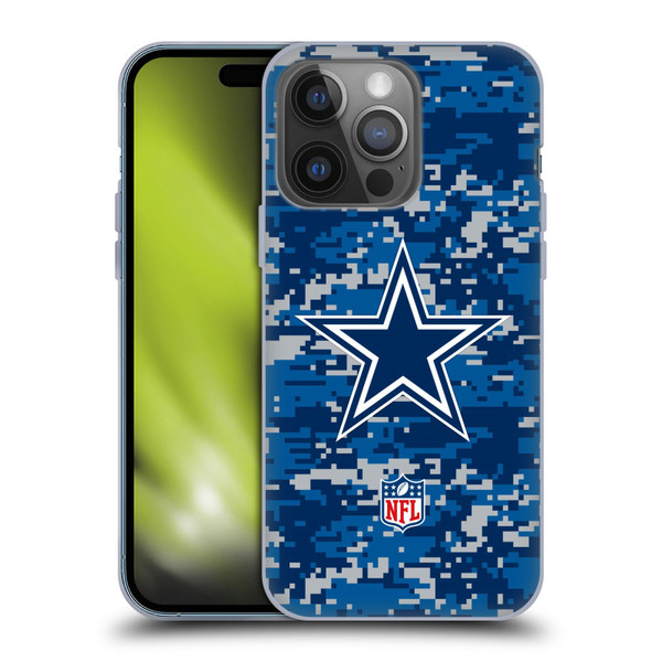 NFL Dallas Cowboys Graphics Digital Camouflage Soft Gel Case for Apple iPhone 14 Pro