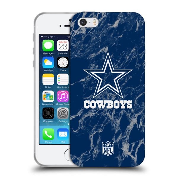 NFL Dallas Cowboys Graphics Coloured Marble Soft Gel Case for Apple iPhone 5 / 5s / iPhone SE 2016