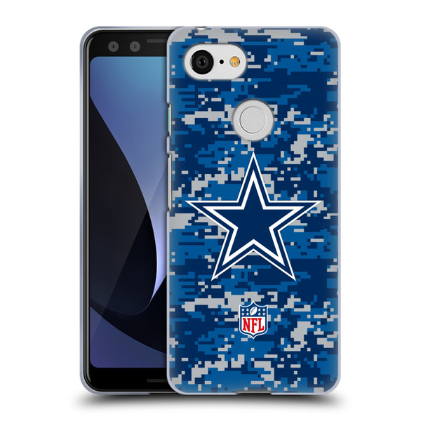 NFL Dallas Cowboys Graphics Digital Camouflage Soft Gel Case for Google Pixel 3