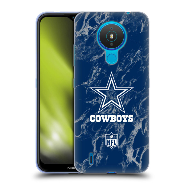 NFL Dallas Cowboys Graphics Coloured Marble Soft Gel Case for Nokia 1.4