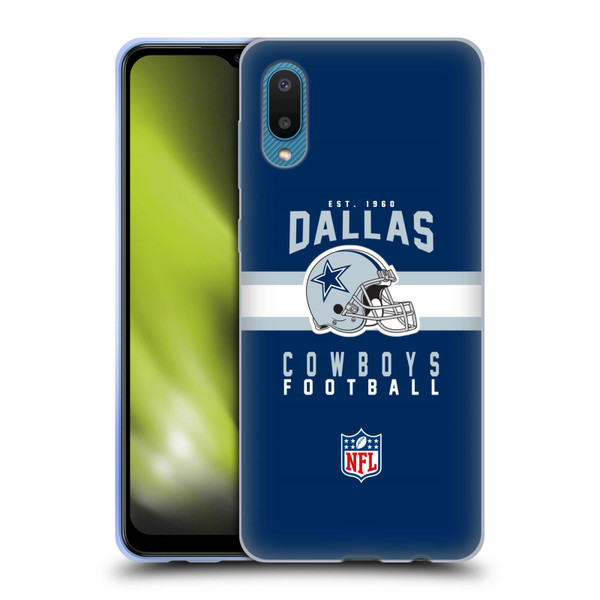 NFL Dallas Cowboys Graphics Helmet Typography Soft Gel Case for Samsung Galaxy A02/M02 (2021)