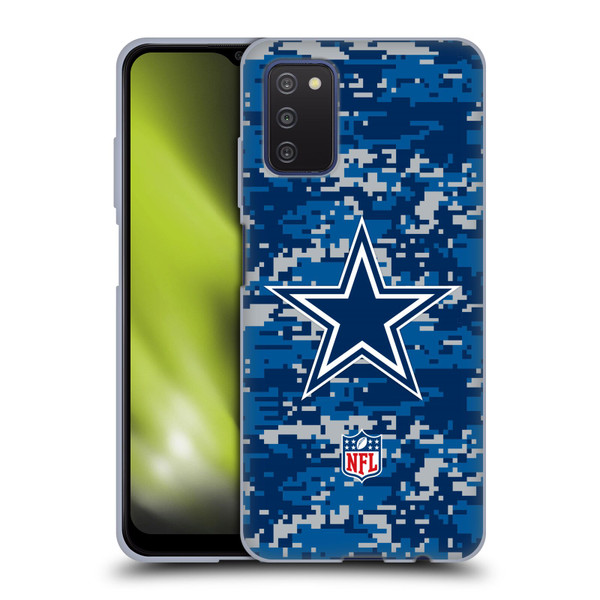 NFL Dallas Cowboys Graphics Digital Camouflage Soft Gel Case for Samsung Galaxy A03s (2021)