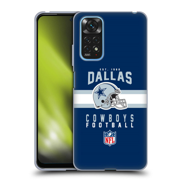 NFL Dallas Cowboys Graphics Helmet Typography Soft Gel Case for Xiaomi Redmi Note 11 / Redmi Note 11S
