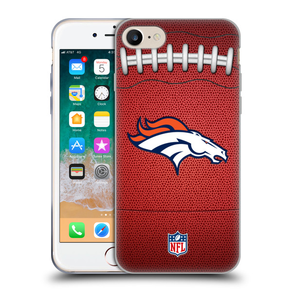 NFL Denver Broncos Graphics Football Soft Gel Case for Apple iPhone 7 / 8 / SE 2020 & 2022