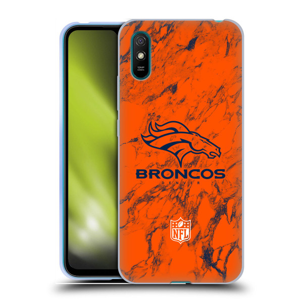 NFL Denver Broncos Graphics Coloured Marble Soft Gel Case for Xiaomi Redmi 9A / Redmi 9AT