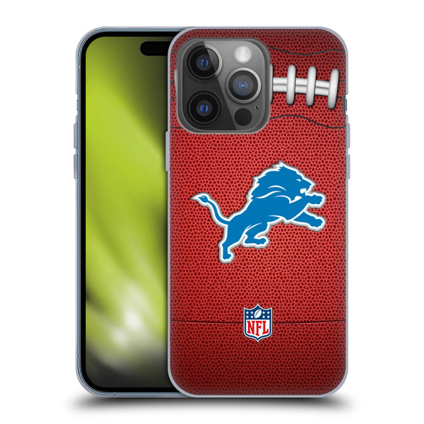 NFL Detroit Lions Graphics Football Soft Gel Case for Apple iPhone 14 Pro