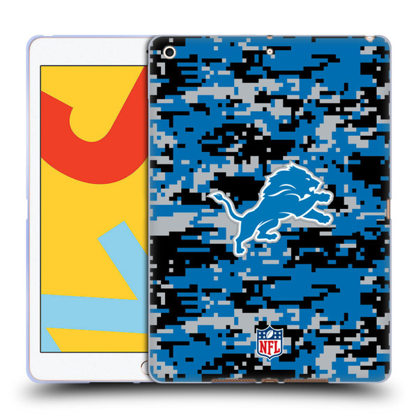 NFL Detroit Lions Graphics Digital Camouflage Soft Gel Case for Apple iPad 10.2 2019/2020/2021