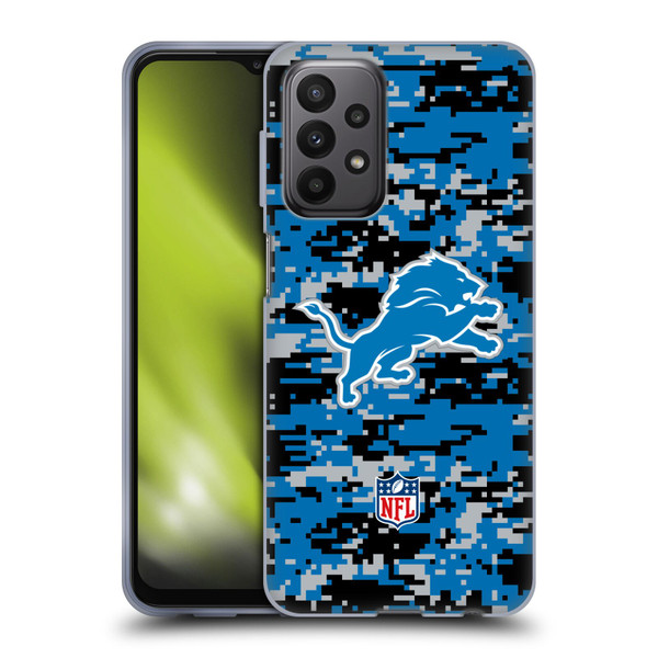 NFL Detroit Lions Graphics Digital Camouflage Soft Gel Case for Samsung Galaxy A23 / 5G (2022)