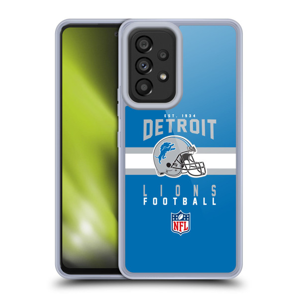 NFL Detroit Lions Graphics Helmet Typography Soft Gel Case for Samsung Galaxy A53 5G (2022) NFL Detroit Lions Graphics Helmet Typography Soft Gel Case for Samsung Galaxy A53 5G (2022)