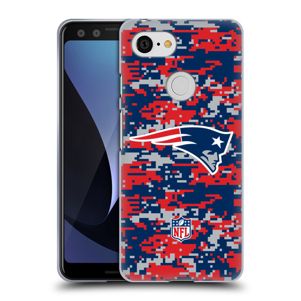 NFL New England Patriots Graphics Digital Camouflage Soft Gel Case for Google Pixel 3