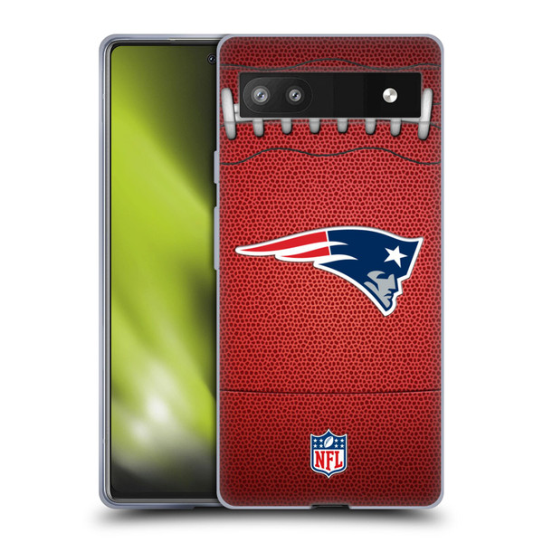 NFL New England Patriots Graphics Football Soft Gel Case for Google Pixel 6a