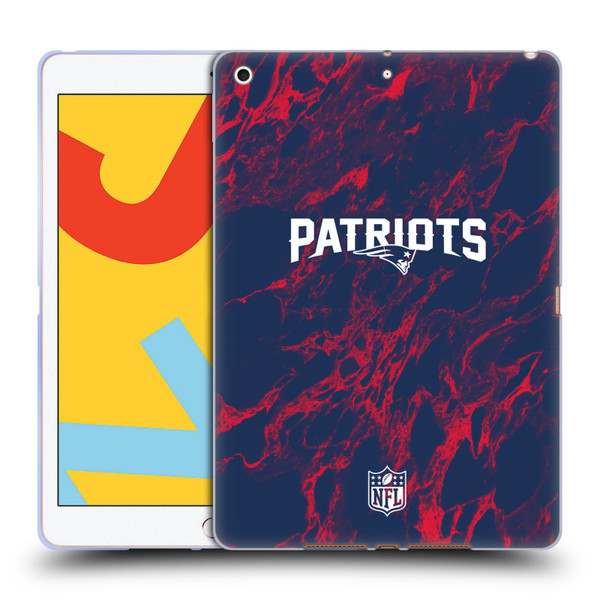NFL New England Patriots Graphics Coloured Marble Soft Gel Case for Apple iPad 10.2 2019/2020/2021