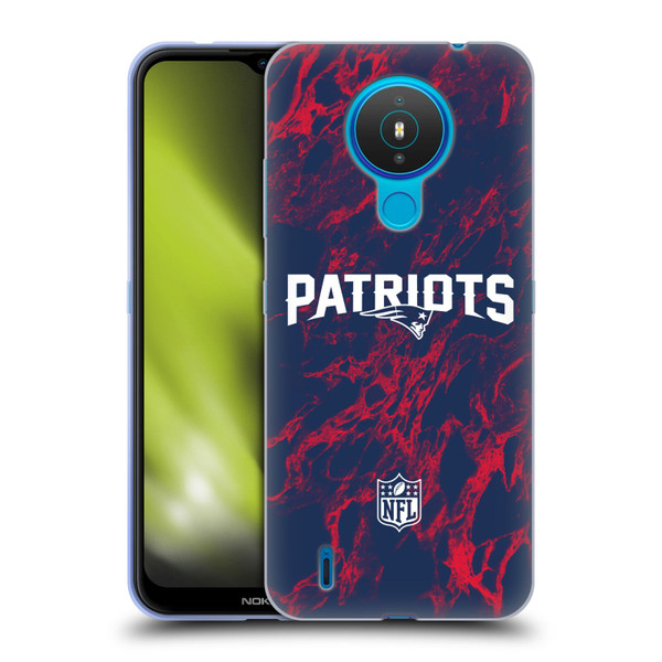 NFL New England Patriots Graphics Coloured Marble Soft Gel Case for Nokia 1.4
