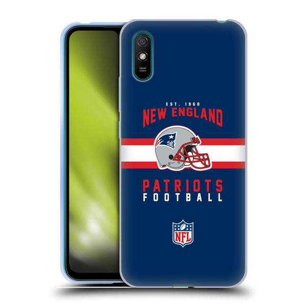 NFL New England Patriots Graphics Helmet Typography Soft Gel Case for Xiaomi Redmi 9A / Redmi 9AT