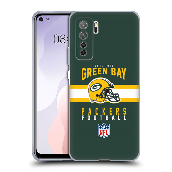 NFL Green Bay Packers Graphics Helmet Typography Soft Gel Case for Huawei Nova 7 SE/P40 Lite 5G