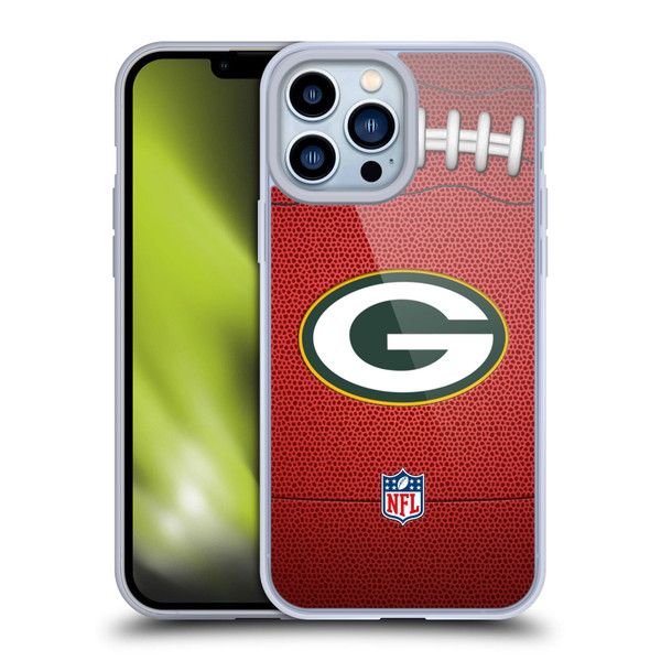 NFL Green Bay Packers Graphics Football Soft Gel Case for Apple iPhone 13 Pro Max