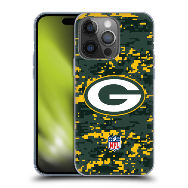 NFL Green Bay Packers Graphics Digital Camouflage Soft Gel Case for Apple iPhone 14 Pro