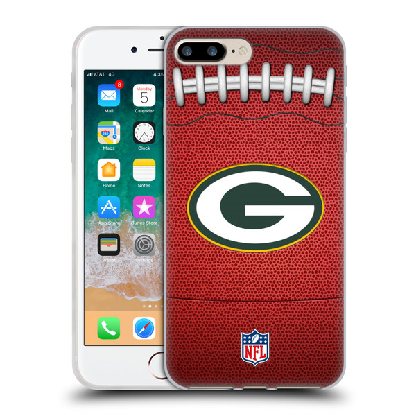 NFL Green Bay Packers Graphics Football Soft Gel Case for Apple iPhone 7 Plus / iPhone 8 Plus