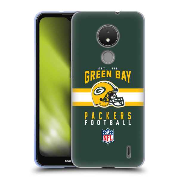 NFL Green Bay Packers Graphics Helmet Typography Soft Gel Case for Nokia C21