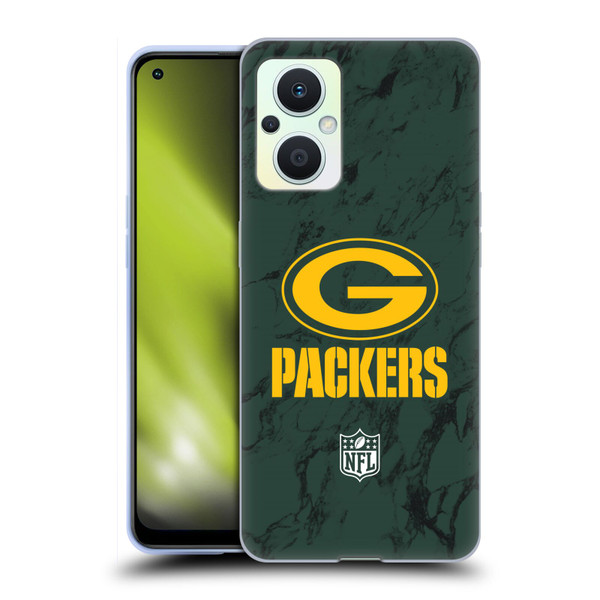 NFL Green Bay Packers Graphics Coloured Marble Soft Gel Case for OPPO Reno8 Lite