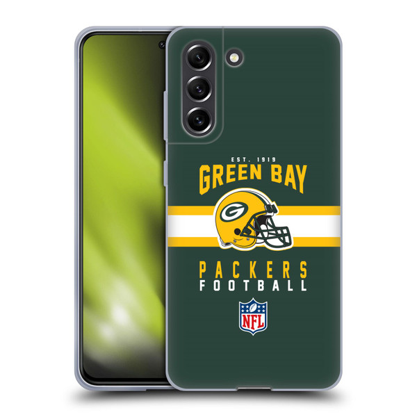 NFL Green Bay Packers Graphics Helmet Typography Soft Gel Case for Samsung Galaxy S21 FE 5G
