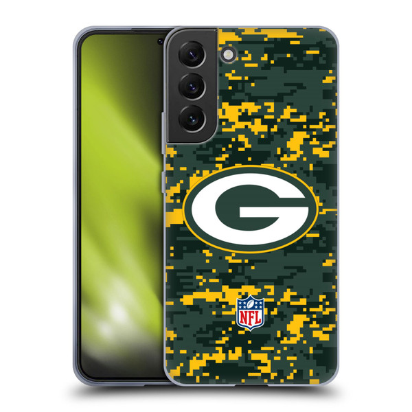 NFL Green Bay Packers Graphics Digital Camouflage Soft Gel Case for Samsung Galaxy S22+ 5G