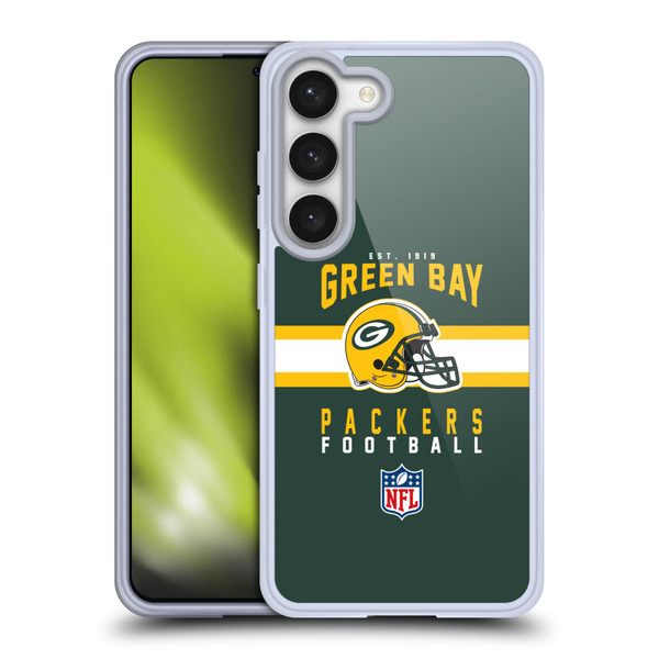 NFL Green Bay Packers Graphics Helmet Typography Soft Gel Case for Samsung Galaxy S23 5G NFL Green Bay Packers Graphics Helmet Typography Soft Gel Case for Samsung Galaxy S23 5G
