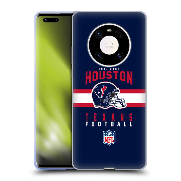 NFL Houston Texans Graphics Helmet Typography Soft Gel Case for Huawei Mate 40 Pro 5G