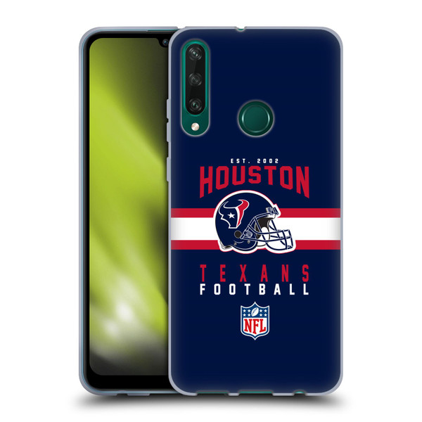 NFL Houston Texans Graphics Helmet Typography Soft Gel Case for Huawei Y6p