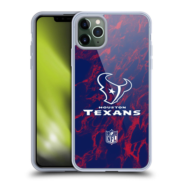 NFL Houston Texans Graphics Coloured Marble Soft Gel Case for Apple iPhone 11 Pro Max