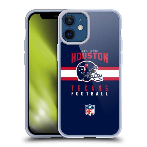 NFL Houston Texans Graphics Helmet Typography Soft Gel Case for Apple iPhone 12 Mini