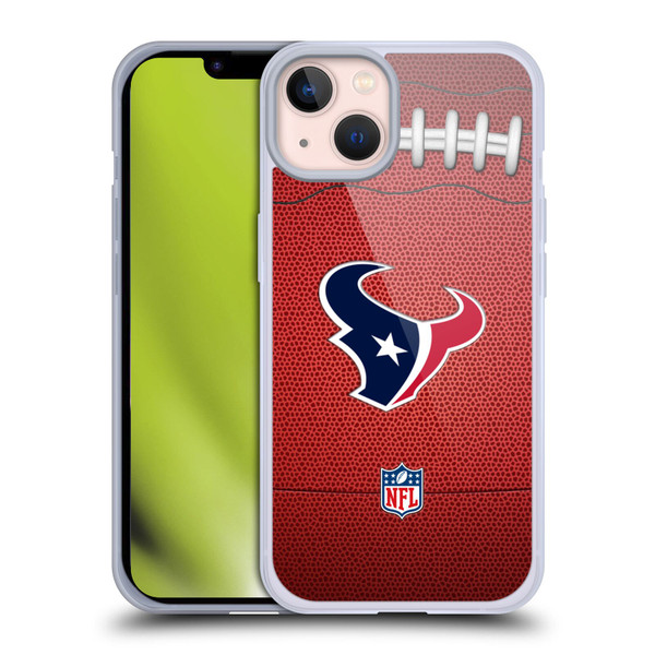 NFL Houston Texans Graphics Football Soft Gel Case for Apple iPhone 13