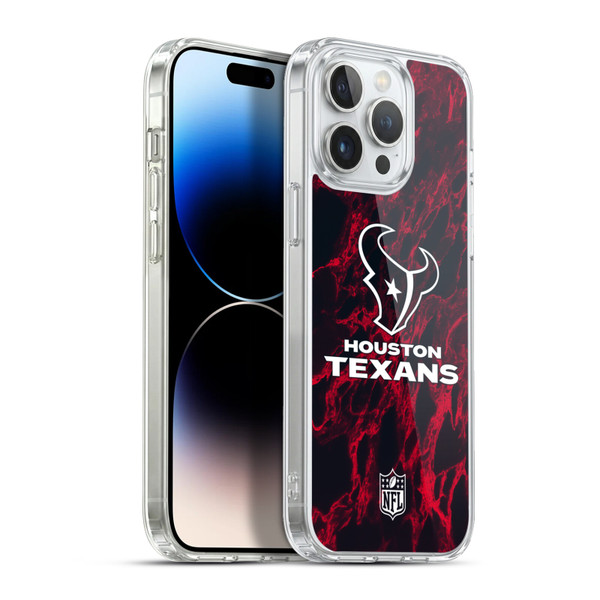 NFL Houston Texans Graphics Coloured Marble Soft Gel Case for Apple iPhone 13 Pro Max & MagSafe