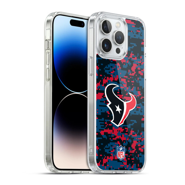 NFL Houston Texans Graphics Digital Camouflage Soft Gel Case for Apple iPhone 14 Pro Max & MagSafe