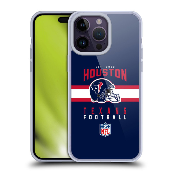 NFL Houston Texans Graphics Helmet Typography Soft Gel Case for Apple iPhone 14 Pro Max