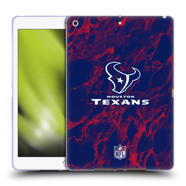 NFL Houston Texans Graphics Coloured Marble Soft Gel Case for Apple iPad 10.2 2019/2020/2021