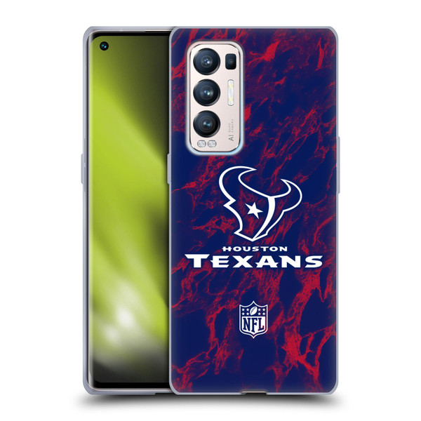 NFL Houston Texans Graphics Coloured Marble Soft Gel Case for OPPO Find X3 Neo / Reno5 Pro+ 5G
