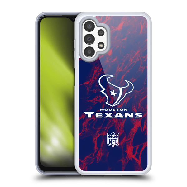 NFL Houston Texans Graphics Coloured Marble Soft Gel Case for Samsung Galaxy A13 (2022)