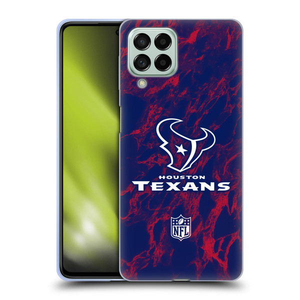 NFL Houston Texans Graphics Coloured Marble Soft Gel Case for Samsung Galaxy M53 (2022)