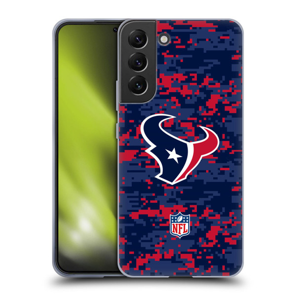 NFL Houston Texans Graphics Digital Camouflage Soft Gel Case for Samsung Galaxy S22+ 5G