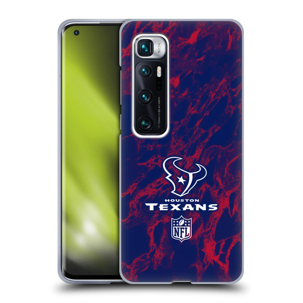 NFL Houston Texans Graphics Coloured Marble Soft Gel Case for Xiaomi Mi 10 Ultra 5G