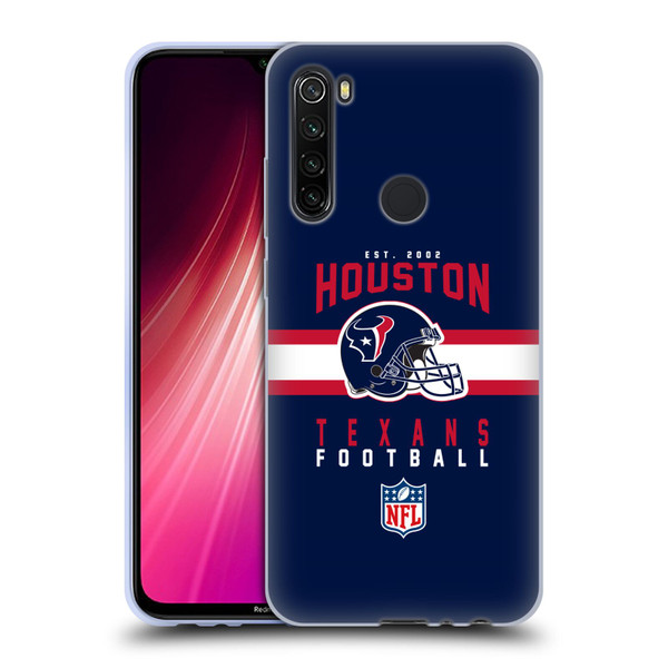 NFL Houston Texans Graphics Helmet Typography Soft Gel Case for Xiaomi Redmi Note 8T