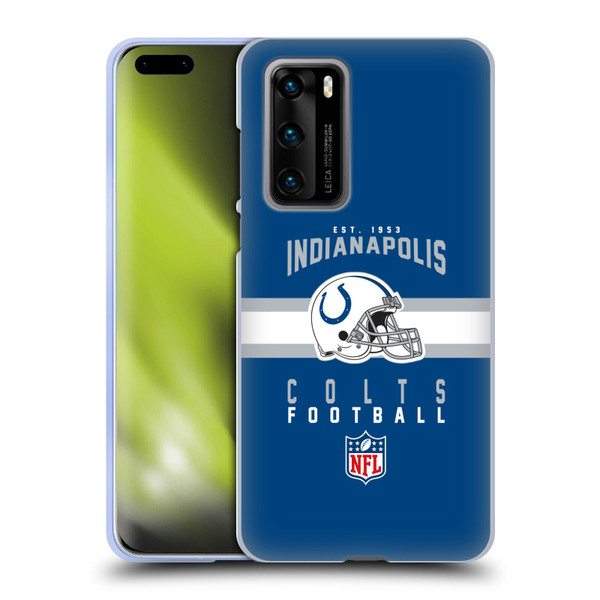 NFL Indianapolis Colts Graphics Helmet Typography Soft Gel Case for Huawei P40 5G
