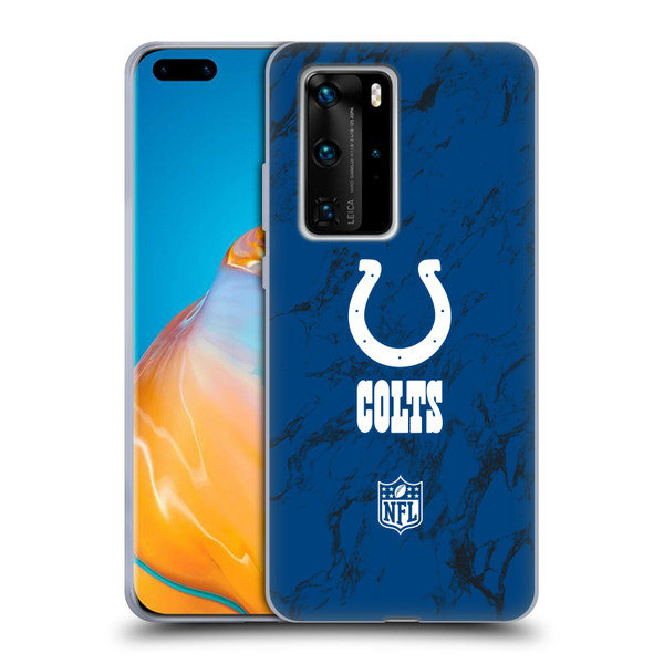 NFL Indianapolis Colts Graphics Coloured Marble Soft Gel Case for Huawei P40 Pro / P40 Pro Plus 5G