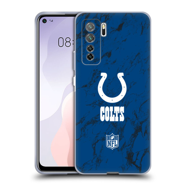 NFL Indianapolis Colts Graphics Coloured Marble Soft Gel Case for Huawei Nova 7 SE/P40 Lite 5G