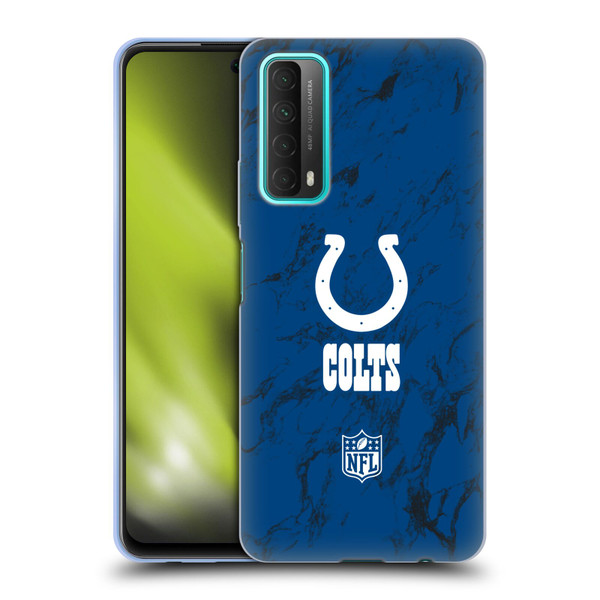 NFL Indianapolis Colts Graphics Coloured Marble Soft Gel Case for Huawei P Smart (2021)