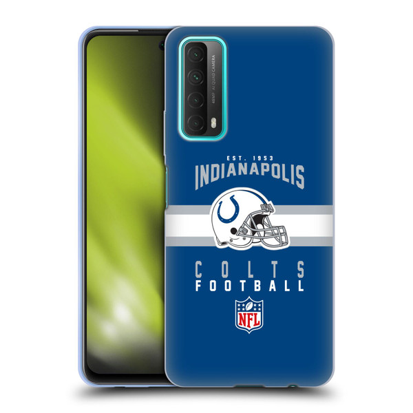 NFL Indianapolis Colts Graphics Helmet Typography Soft Gel Case for Huawei P Smart (2021)