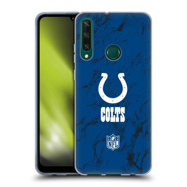 NFL Indianapolis Colts Graphics Coloured Marble Soft Gel Case for Huawei Y6p